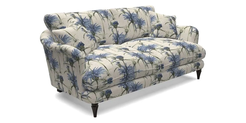 Pugin 3 Seater Sofa in V&A Threads of India Varanasi Wilderness Ink