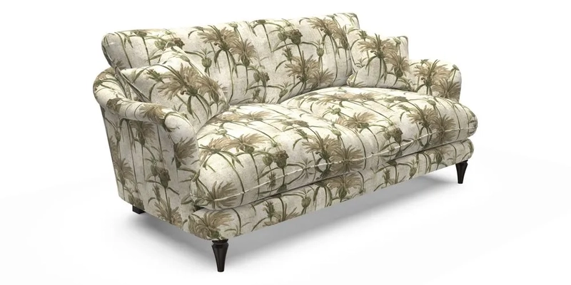 Pugin 3 Seater Sofa in V&A Threads of India Varanasi Wilderness Ink