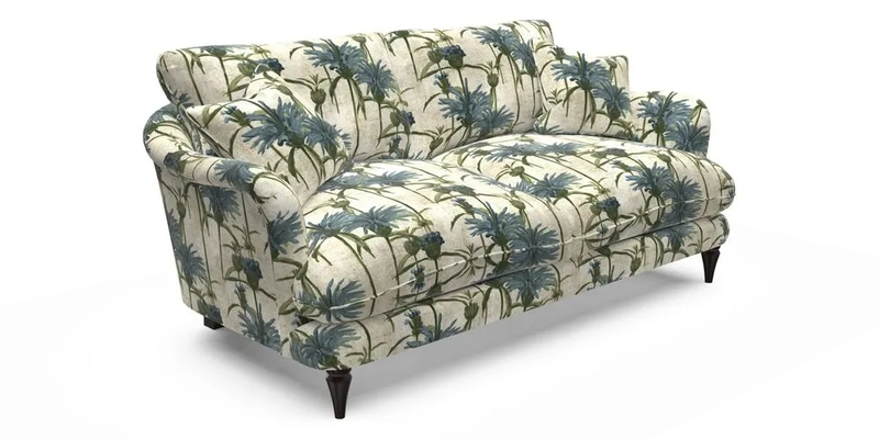 Pugin 3 Seater Sofa in V&A Threads of India Varanasi Wilderness Ink