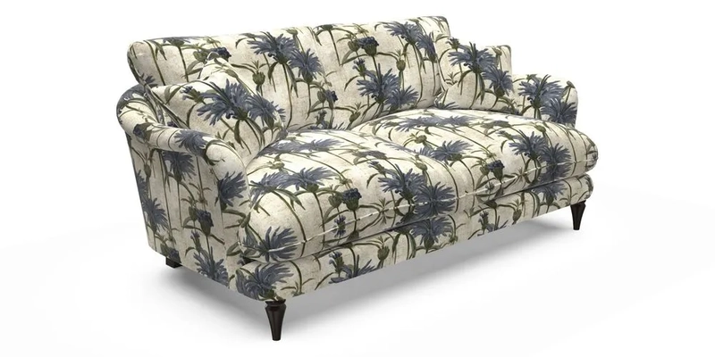 Pugin 3 Seater Sofa in V&A Threads of India Varanasi Wilderness Ink