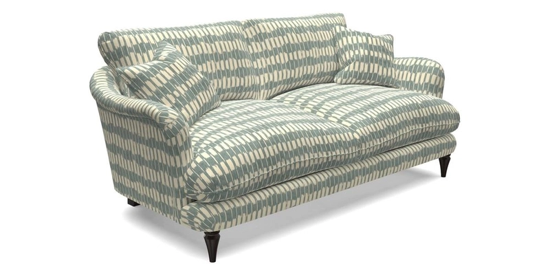 Pugin 3 Seater Sofa in V&A Threads of India Varanasi Wilderness Ink