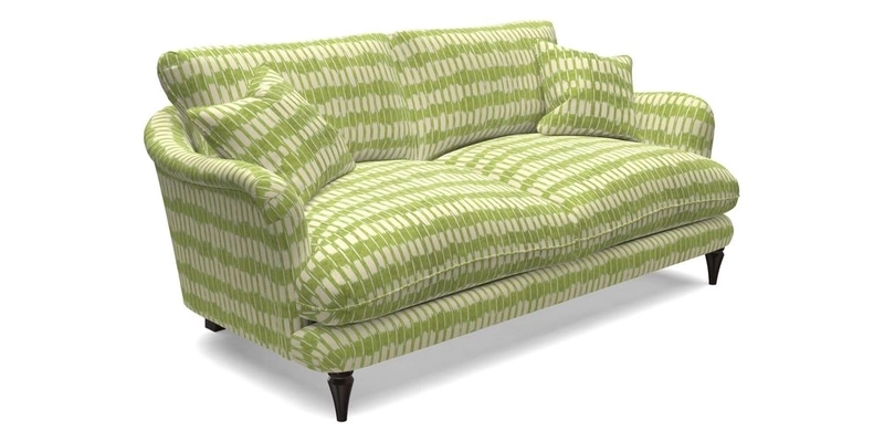 Pugin 3 Seater Sofa in V&A Threads of India Varanasi Wilderness Ink