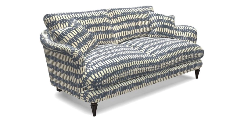 Pugin 3 Seater Sofa in V&A Threads of India Varanasi Wilderness Ink