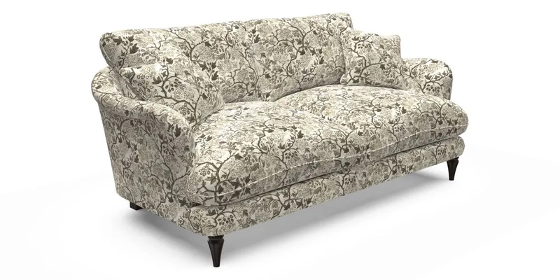 Pugin 3 Seater Sofa in V&A Threads of India Varanasi Wilderness Ink