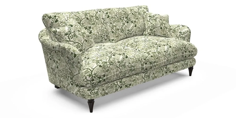 Pugin 3 Seater Sofa in V&A Threads of India Varanasi Wilderness Ink