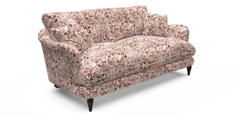 Pugin 3 Seater Sofa in V&A Threads of India Varanasi Wilderness Ink