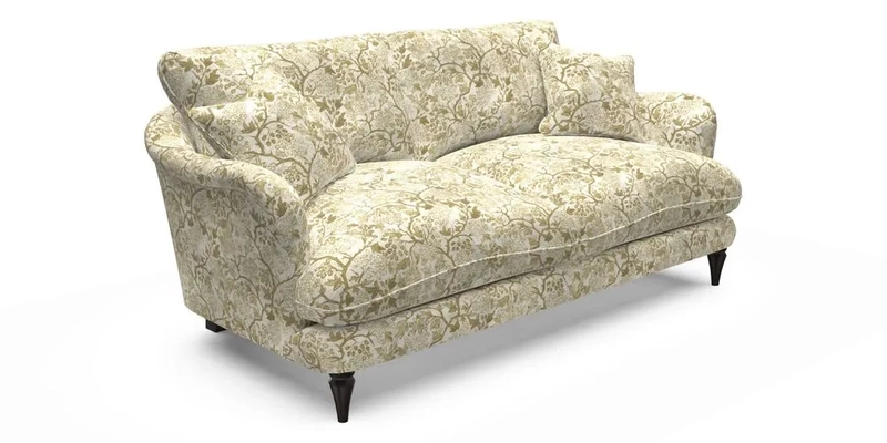 Pugin 3 Seater Sofa in V&A Threads of India Varanasi Wilderness Ink