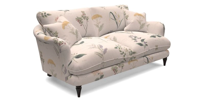 Pugin 3 Seater Sofa in V&A Threads of India Varanasi Wilderness Ink