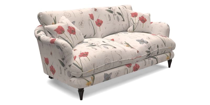 Pugin 3 Seater Sofa in V&A Threads of India Varanasi Wilderness Ink