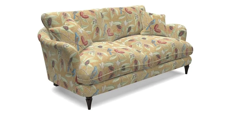 Pugin 3 Seater Sofa in V&A Threads of India Varanasi Wilderness Ink