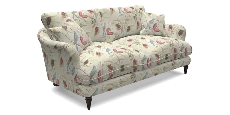 Pugin 3 Seater Sofa in V&A Threads of India Varanasi Wilderness Ink