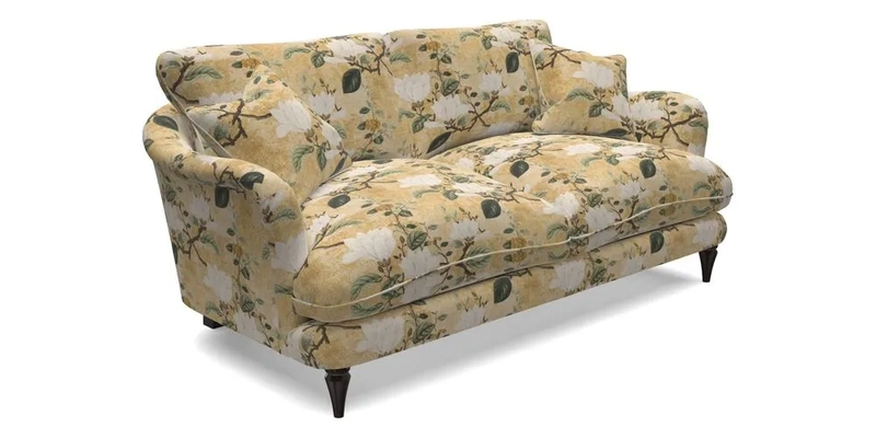 Pugin 3 Seater Sofa in V&A Threads of India Varanasi Wilderness Ink