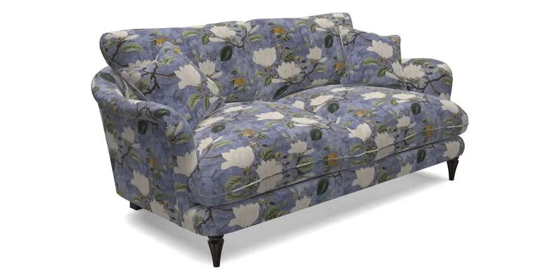 Pugin 3 Seater Sofa in V&A Threads of India Varanasi Wilderness Ink