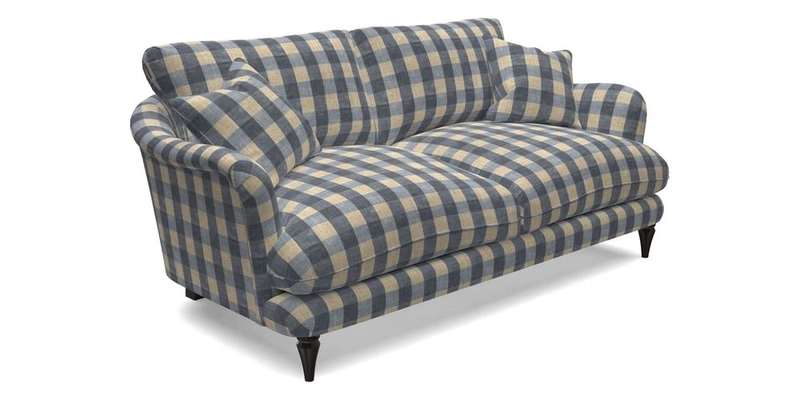 Pugin 3 Seater Sofa in V&A Threads of India Varanasi Wilderness Ink