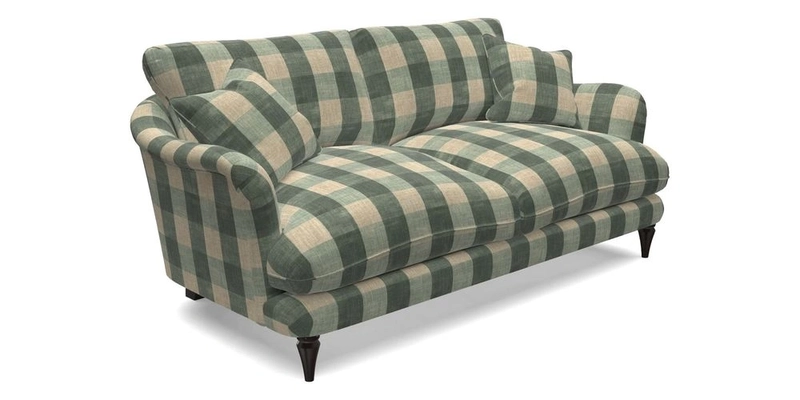 Pugin 3 Seater Sofa in V&A Threads of India Varanasi Wilderness Ink