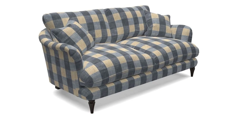 Pugin 3 Seater Sofa in V&A Threads of India Varanasi Wilderness Ink