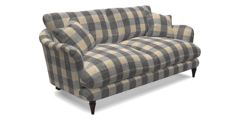 Pugin 3 Seater Sofa in V&A Threads of India Varanasi Wilderness Ink