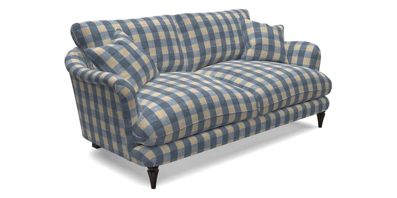 Pugin 3 Seater Sofa in V&A Threads of India Varanasi Wilderness Ink