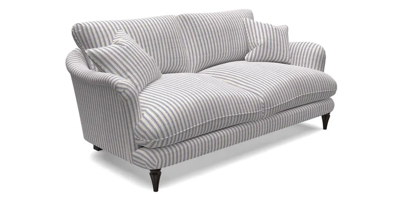 Pugin 3 Seater Sofa in V&A Threads of India Varanasi Wilderness Ink