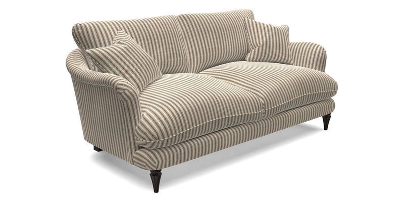 Pugin 3 Seater Sofa in V&A Threads of India Varanasi Wilderness Ink