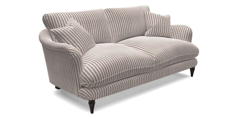 Pugin 3 Seater Sofa in V&A Threads of India Varanasi Wilderness Ink