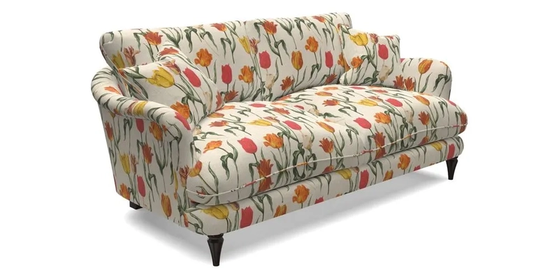 Pugin 3 Seater Sofa in V&A Threads of India Varanasi Wilderness Ink