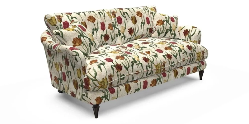 Pugin 3 Seater Sofa in V&A Threads of India Varanasi Wilderness Ink