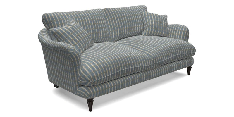 Pugin 3 Seater Sofa in V&A Threads of India Varanasi Wilderness Ink