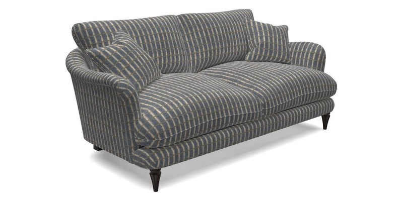 Pugin 3 Seater Sofa in V&A Threads of India Varanasi Wilderness Ink