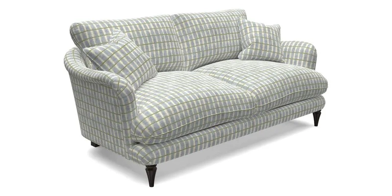 Pugin 3 Seater Sofa in V&A Threads of India Varanasi Wilderness Ink