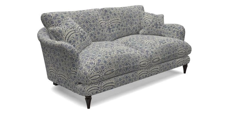 Pugin 3 Seater Sofa in V&A Threads of India Varanasi Wilderness Ink