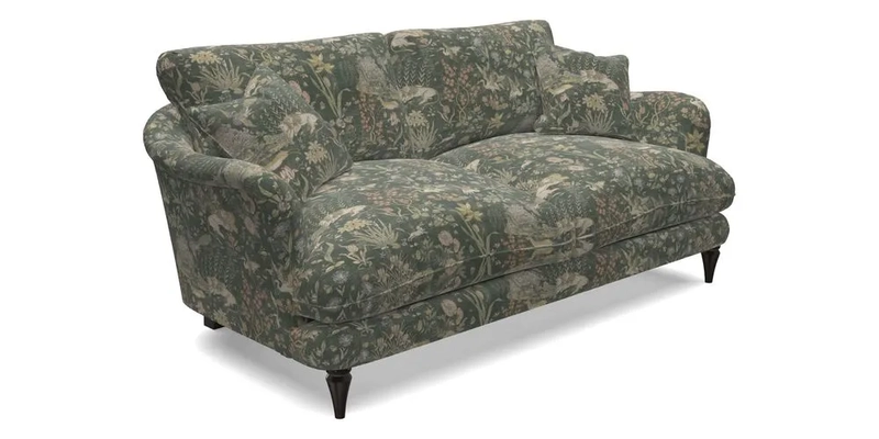 Pugin 3 Seater Sofa in V&A Threads of India Varanasi Wilderness Ink