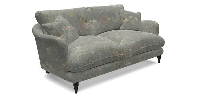 Pugin 3 Seater Sofa in V&A Threads of India Varanasi Wilderness Ink