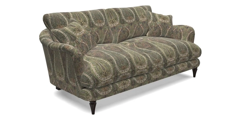 Pugin 3 Seater Sofa in V&A Threads of India Varanasi Wilderness Ink