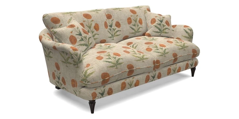 Pugin 3 Seater Sofa in V&A Threads of India Varanasi Wilderness Ink