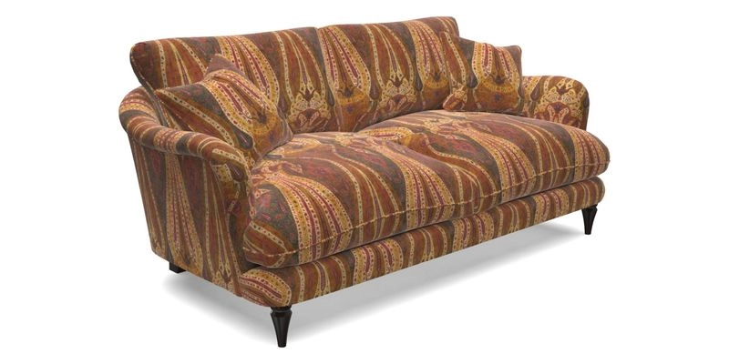 Pugin 3 Seater Sofa in V&A Threads of India Varanasi Wilderness Ink