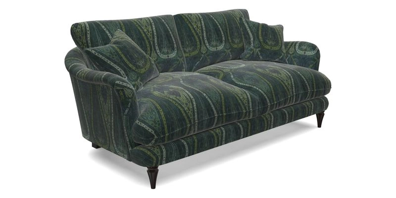 Pugin 3 Seater Sofa in V&A Threads of India Varanasi Wilderness Ink