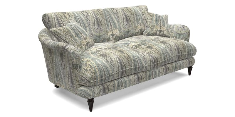 Pugin 3 Seater Sofa in V&A Threads of India Varanasi Wilderness Ink