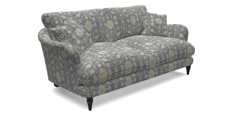 Pugin 3 Seater Sofa in V&A Threads of India Varanasi Wilderness Ink