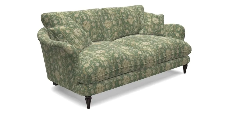 Pugin 3 Seater Sofa in V&A Threads of India Varanasi Wilderness Ink