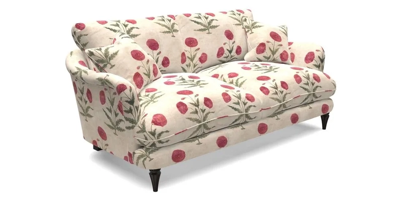 Pugin 3 Seater Sofa in V&A Threads of India Varanasi Wilderness Ink