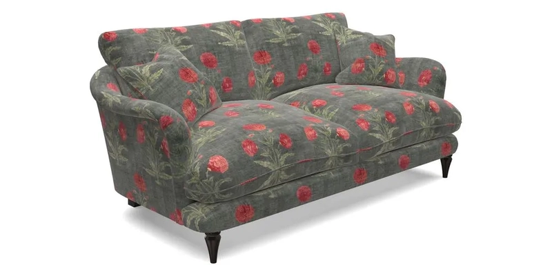 Pugin 3 Seater Sofa in V&A Threads of India Varanasi Wilderness Ink