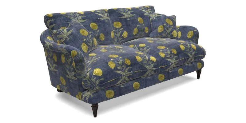 Pugin 3 Seater Sofa in V&A Threads of India Varanasi Wilderness Ink