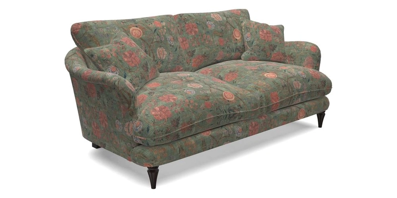 Pugin 3 Seater Sofa in V&A Threads of India Varanasi Wilderness Ink