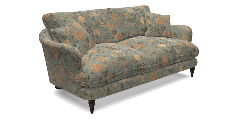 Pugin 3 Seater Sofa in V&A Threads of India Varanasi Wilderness Ink