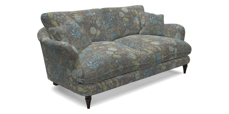 Pugin 3 Seater Sofa in V&A Threads of India Varanasi Wilderness Ink