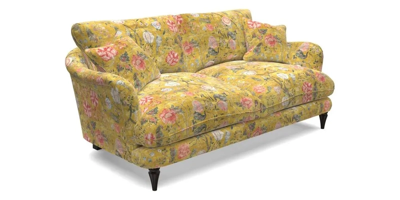 Pugin 3 Seater Sofa in V&A Threads of India Varanasi Wilderness Ink