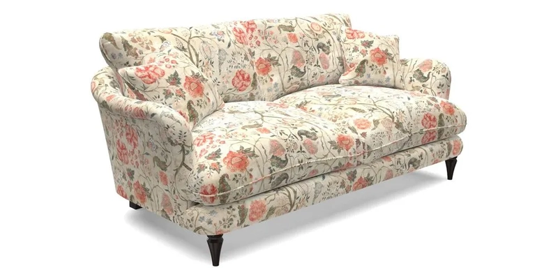 Pugin 3 Seater Sofa in V&A Threads of India Varanasi Wilderness Ink