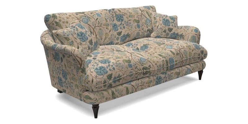 Pugin 3 Seater Sofa in V&A Threads of India Varanasi Wilderness Ink