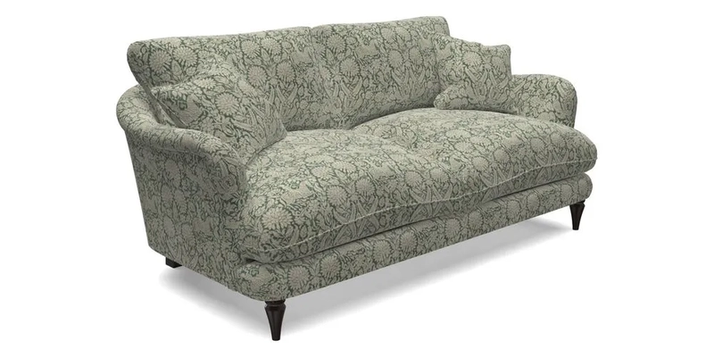 Pugin 3 Seater Sofa in V&A Threads of India Varanasi Wilderness Ink